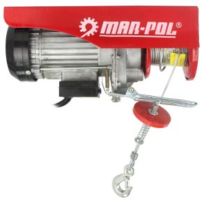 Wiretalje elektrisk 300/600 kg. - 1200W / 230V - Wirel�ngde 12 meter